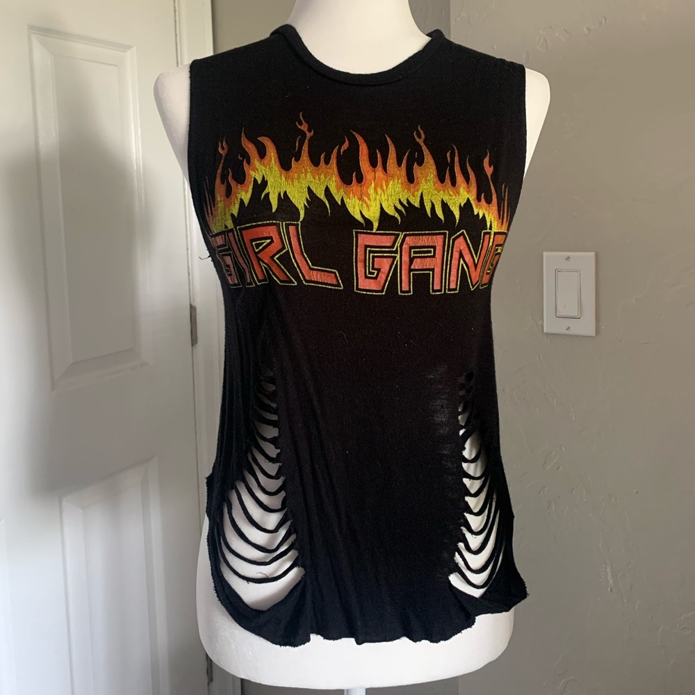 black girl gang ripped top